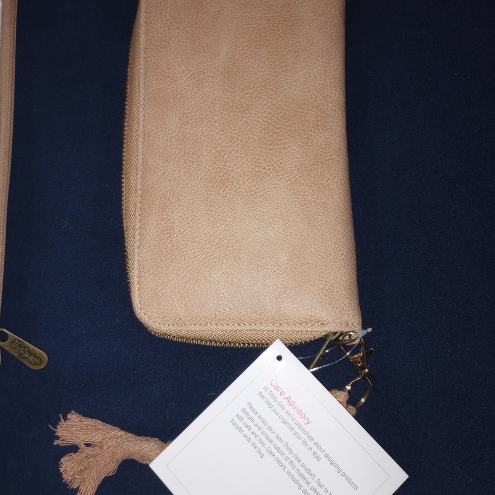 Thirty-One Beige Wallet with Tassel